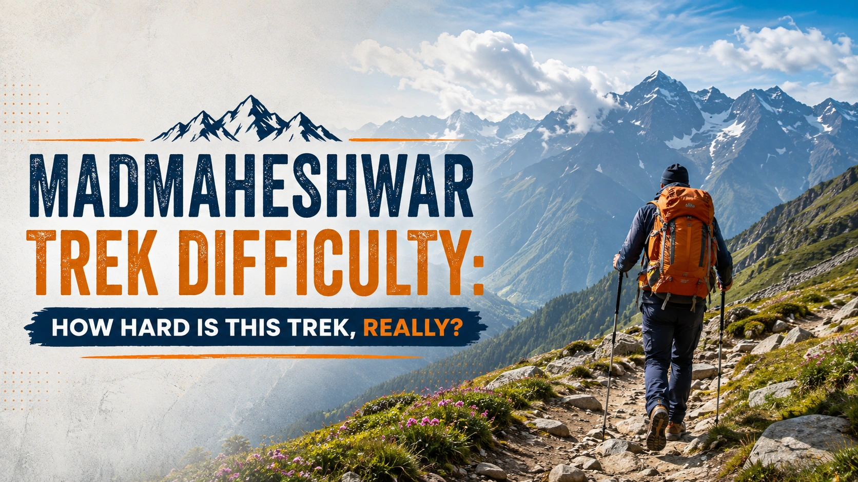 Trekkers on the Madmaheshwar trail near Gaundhar